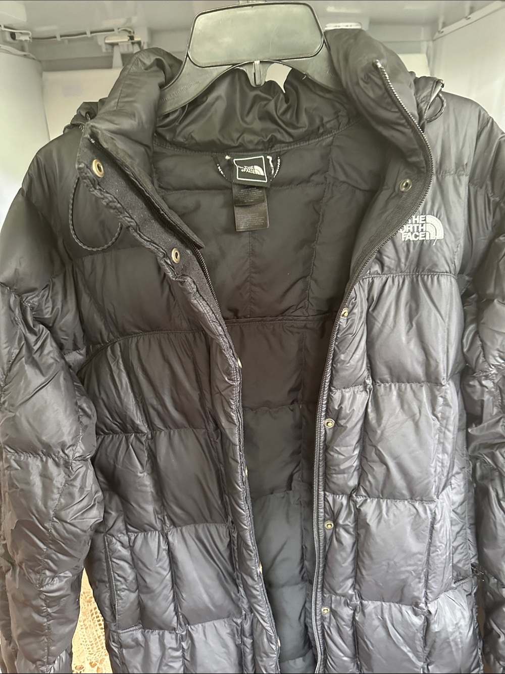The North Face Womens Black Metropolis Parka Long Puffer Coat Retired 600 down S - Picture 7 of 12
